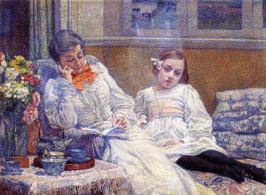 Th�o Van Rysselberghe - Mme. Van Rysselberghe & Daughter