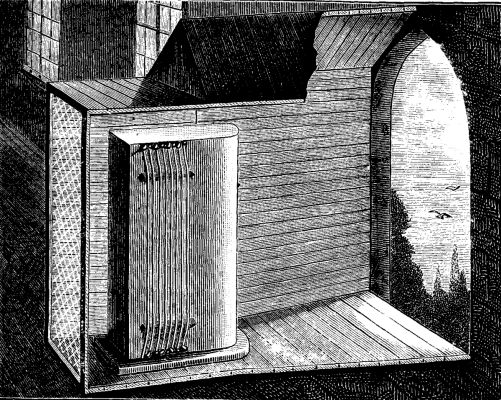  FIG. 3.&mdash;&AElig;OLIAN HARP IN THE OLD CASTLE OF BADEN BADEN.