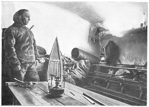 Wisting's werkplaats, uitgehold in de Groote Barri&egrave;re.