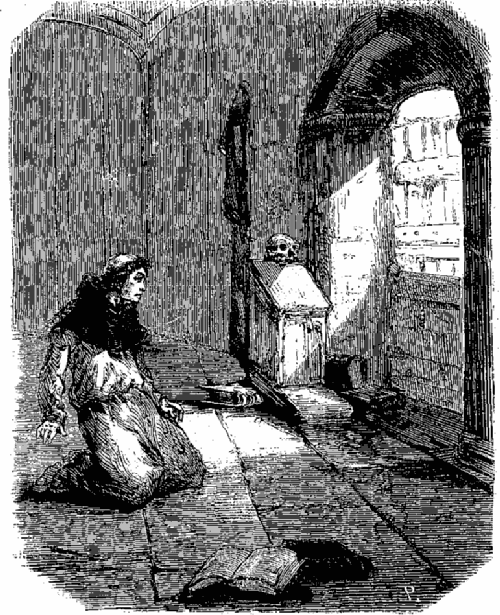 Cependant je voyais
assez distinctement le prie-Dieu...