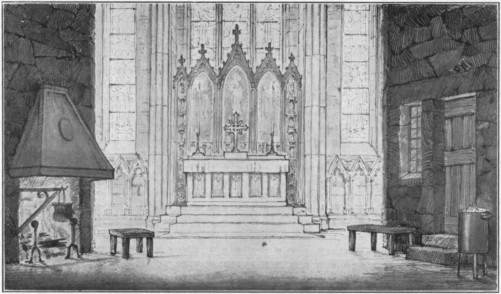 Sketch of
chancel scene...