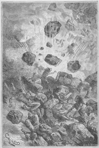 Maa halkesi heid�n p��ns� p��ll� ja heid�n jalkojensa alla.