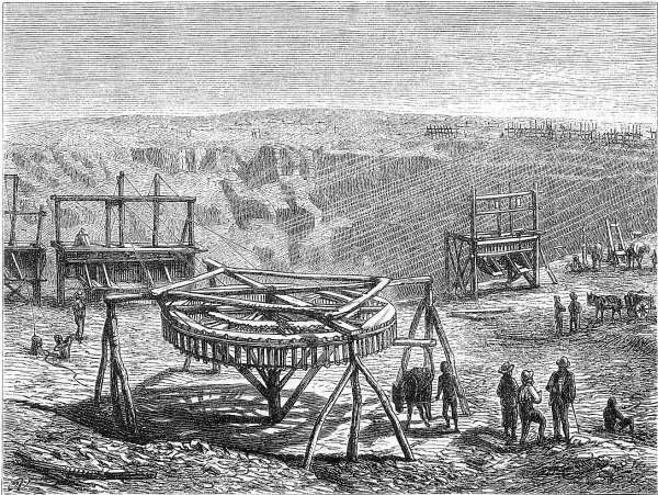 F&ouml;rdermaschinen in den Diamantengruben.