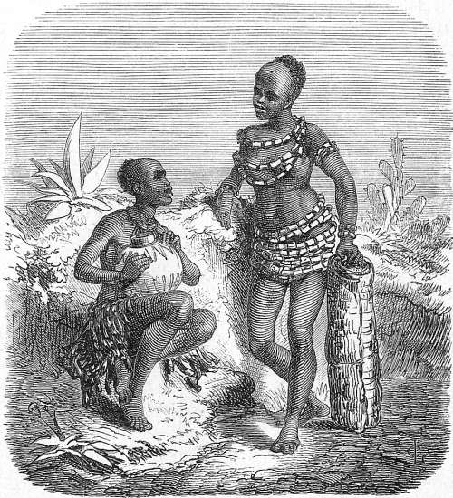 Bamangwatom&auml;dchen zur Boguera bekleidet.