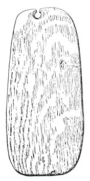 Pendant of Wood. 
Length, 14 cm.