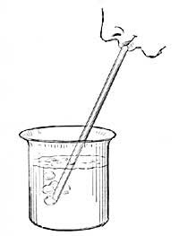 FIG. 145.&mdash;Water does not enter the tube as long as we blow into it.
 