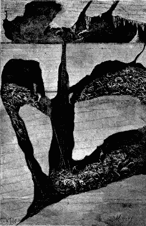 Fig. 1.&mdash;SECTION OF THE GROTTO OF GARGAS.