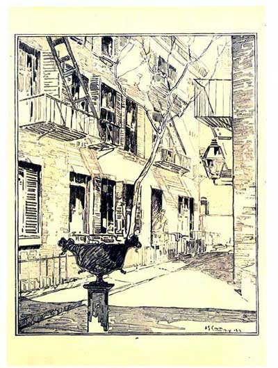 MILLIGAN COURT. A typical, fragmentary survival of Old
Greenwich.