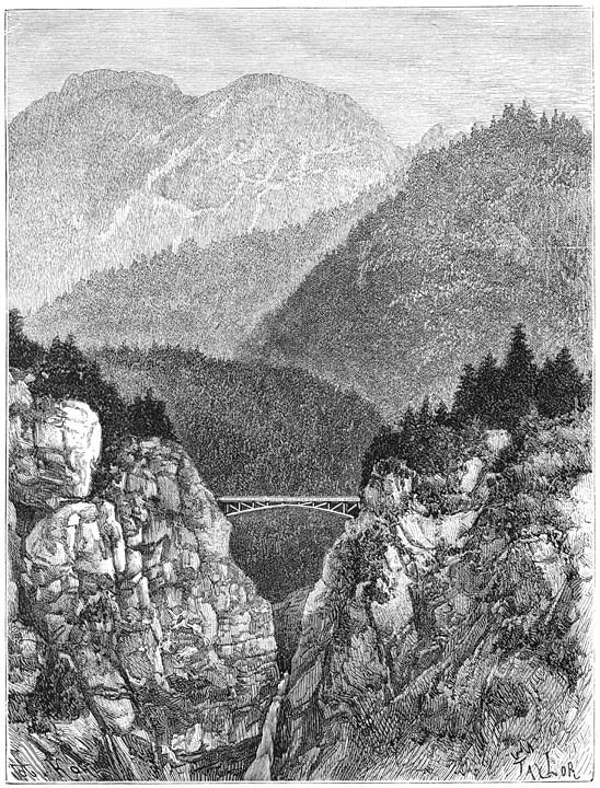 De Mari&euml;nbr&uuml;cke bij Neu-Schwanstein.