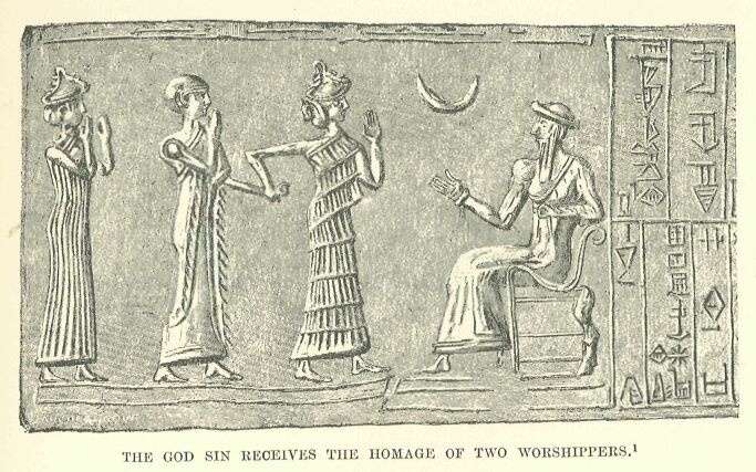 169.jpg the God Sun Receives The Homage of Two Worshippers. 