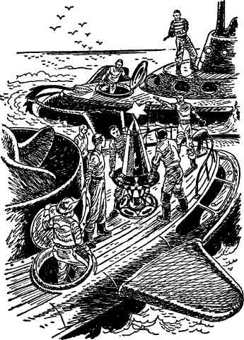 Exman is taken into submarine