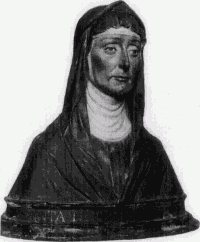 149A. Bemalte Thonb&uuml;ste der hl. Elisabeth von Ant. Rossellino.