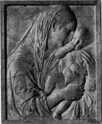 42. Marmorrelief der Madonna von einem Sch&uuml;ler Donatello&rsquo;s.