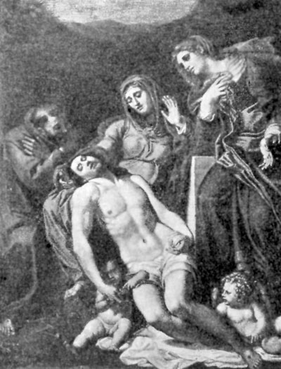FIG. 54.&mdash;ANNIBALE CARACCI. ENTOMBMENT OF CHRIST.
LOUVRE.