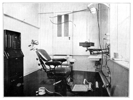 The equipment of the Marion School dental clinic cost
about $700.