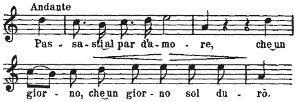 Passasti al par d'amore, che un giorno, che un giorno sol dur�