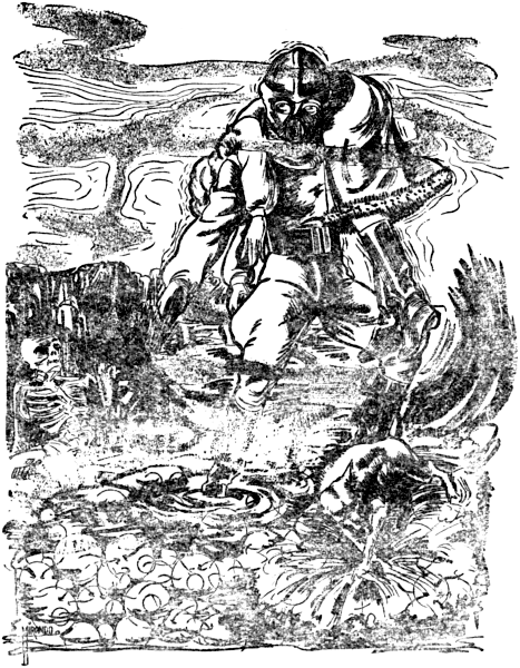 He staggered back from the lapping pool&mdash;the gas&mdash;the weight of the girl's body&mdash;the dog&mdash;