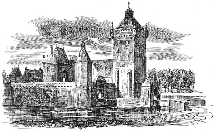 Het kasteel Batenstein te Vianen (1607).