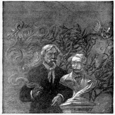 PORTRAITS OF THE FR&Egrave;RES DE GONCOURT.

Part of a design by Willette, in Le Courrier Fran&ccedil;ais, 1895.