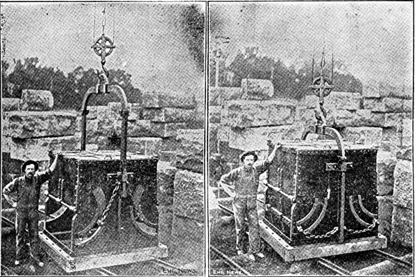 Fig. 26.&mdash;O'Rourke Bucket fur Depositing Concrete Under
Water.