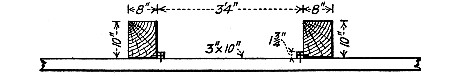 Fig. 76.&mdash;Sketch Showing Method of Attaching Lagging to
Studs, Illinois & Mississippi Canal.