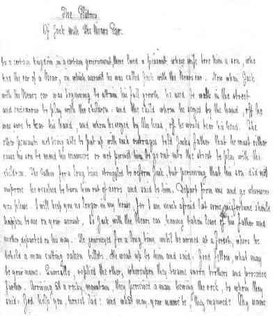 Manuscript of History of Jack with the Bear&rsquo;s
Ear