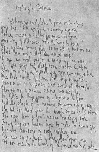 Manuscript of Ingeborg&rsquo;s Disguise