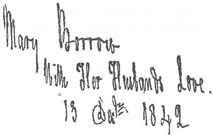 Borrow&rsquo;s inscription