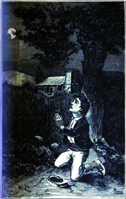 Foi ajoelhar-se l� no extremo debaixo d'uma oliveira.