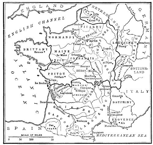 The Provinces of France in the Eighteenth Century,
showing Interior Customs Lines