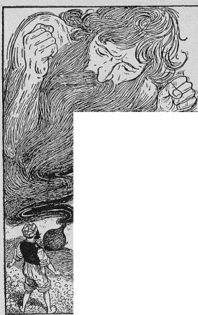 Kalastaja vapisi peloissaan n�hdess��n tuon hirvi�n.