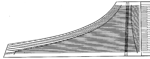 Figure 10.&mdash;Layout of harpsichord soundboard. Scale,
1:8.