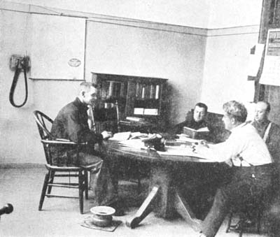 TRAVELLING LIBRARY IN FIRE-ENGINE HOUSE