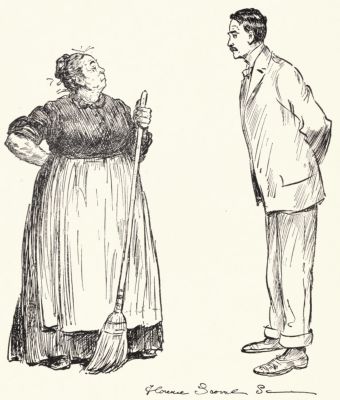 "WELL, AND WHEN DID YEZ ORDER IT TURNED
ON?"&mdash;Frontispiece.