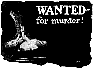 WANTED&mdash;for murder!