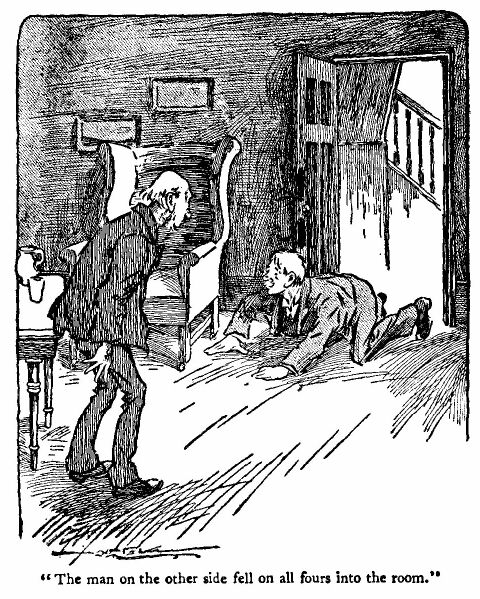 &lsquo;the Man on the Other Side Fell On All Fours Into The Room.&rsquo; 