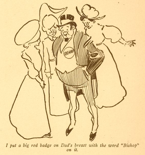 Badge on Dad&rsquo;s Breast, With the Word &lsquo;bishop&rsquo; 153 