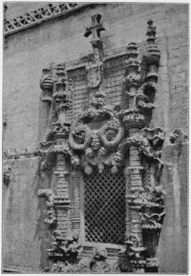 FIG. 56.Thomar.Outside of W. Window of Chapter Houseunder high Choir in
Nave.