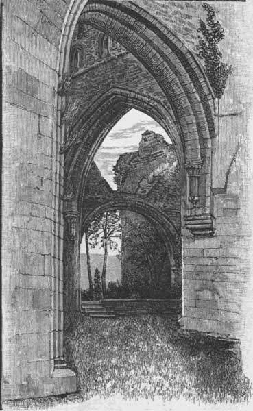 LLANTHONY&mdash;THE SOUTH TRANSEPT, FROM THE NAVE.