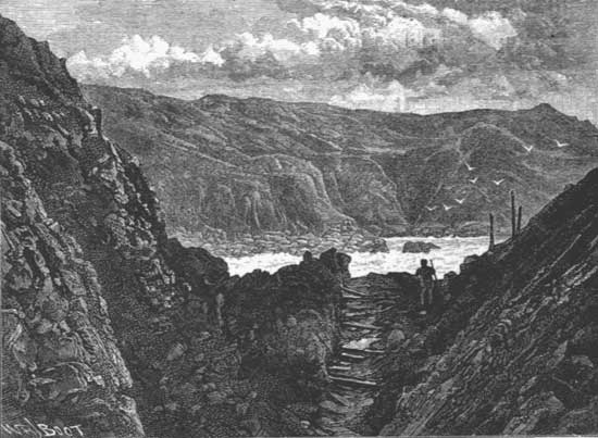 VIEW FROM THE DEVIL'S HOLE, NEAR CORBI&Egrave;RE, JERSEY.