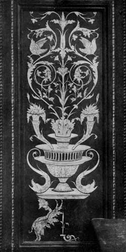 Plate 14.&mdash;One panel from upper series, Cathedral,
Perugia.