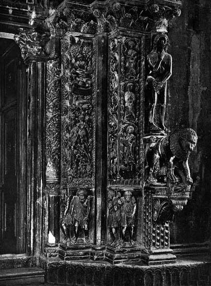 CARVING ON RIGHT JAMB OF WEST DOOR, CATHEDRAL, TRA�
