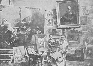 Jos&eacute; de Brito no seu atelier