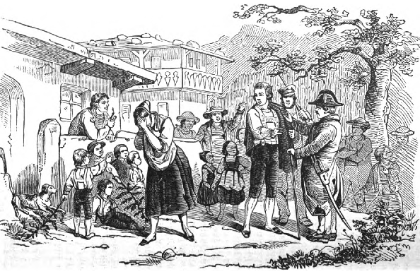 Holding her apron to her face, she went back
quickly to
the house.