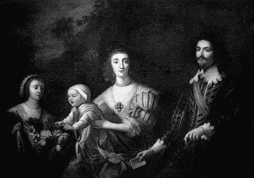 GEORGE VILLIERS, FIRST DUKE OF BUCKINGHAM, AND FAMILY
From the painting by Honthorst in the National Portrait Gallery