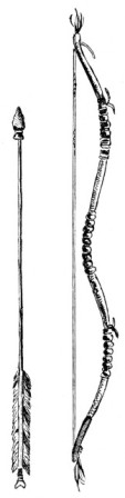 Sioux Indian Bow
and Arrow with
Stone Point.