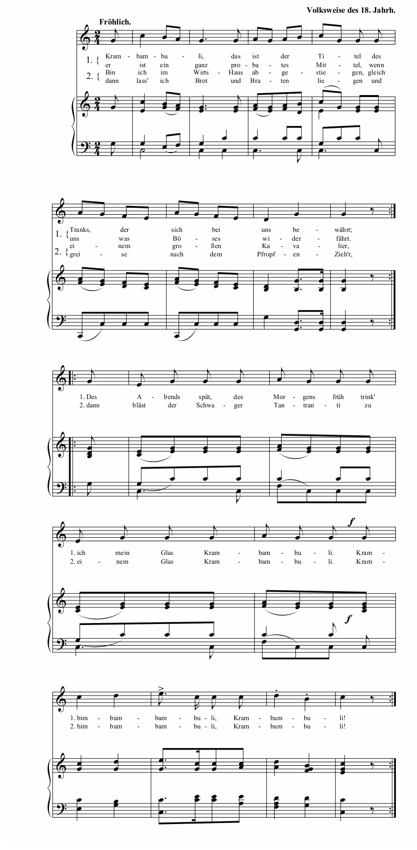 Musik f�r Krambambuli