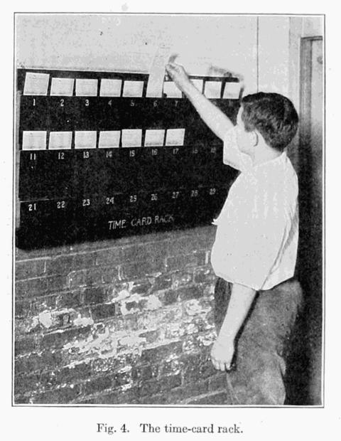 Fig. 4. The time-card rack.