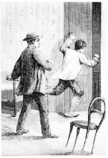 Il porta � Norbert un coup terrible de son b�ton.