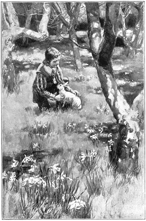 &lsquo;The small White Hare suffered him to stroke its fur.&rsquo;